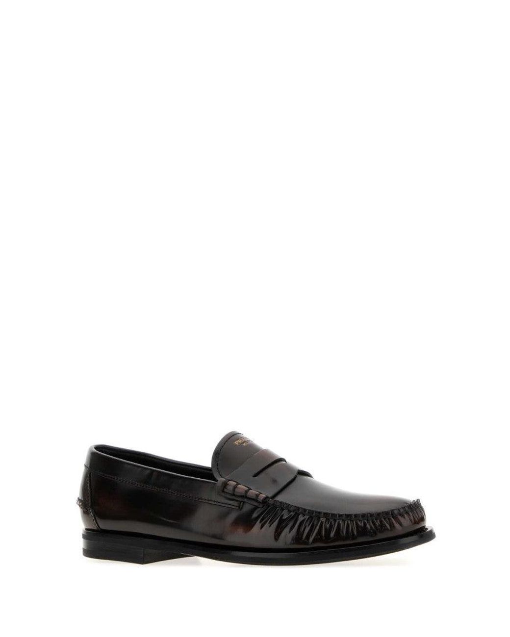 Prada Black Slip On Loafers for men
