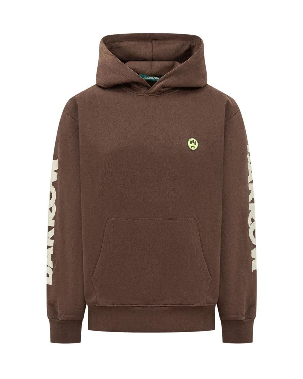 Barrow Brown Logo Regular Hoodie for men