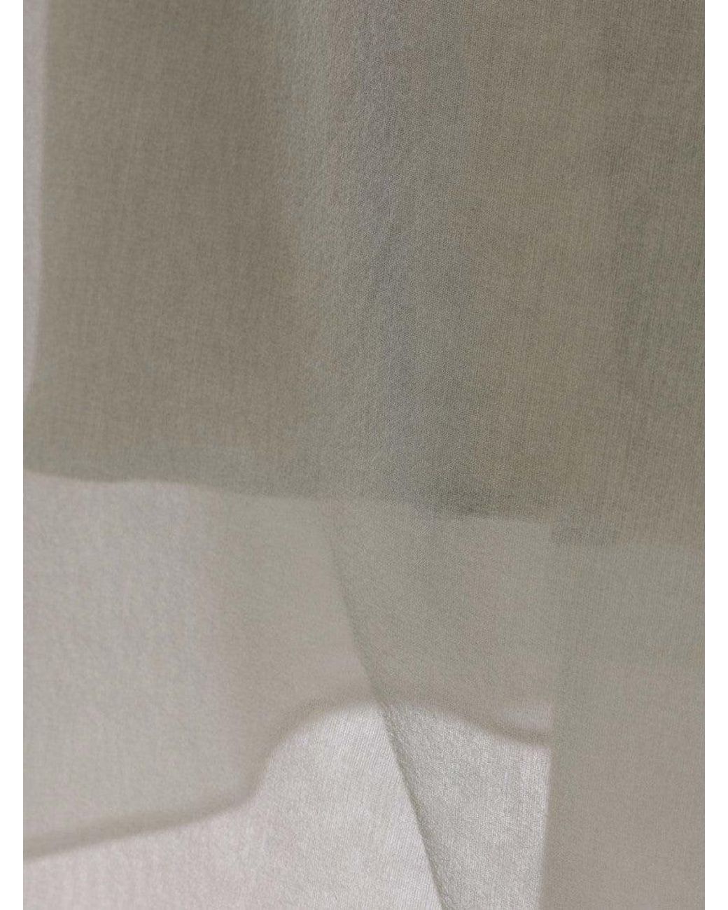 Brunello Cucinelli Gray Light Solid Midi Skirt