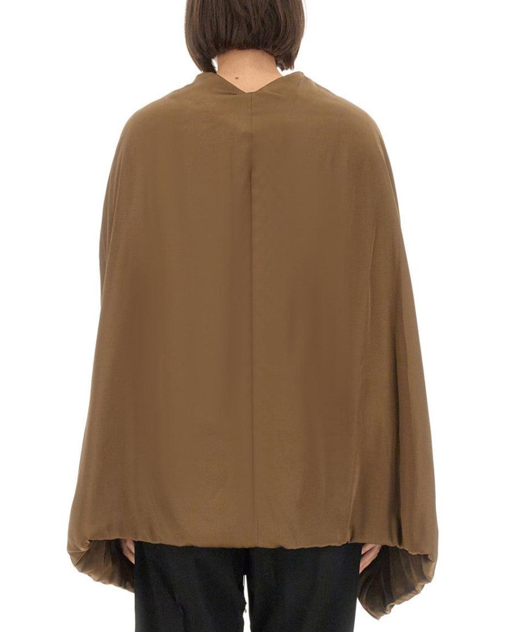 Rick Owens Brown Solid Hood Sweatshirt