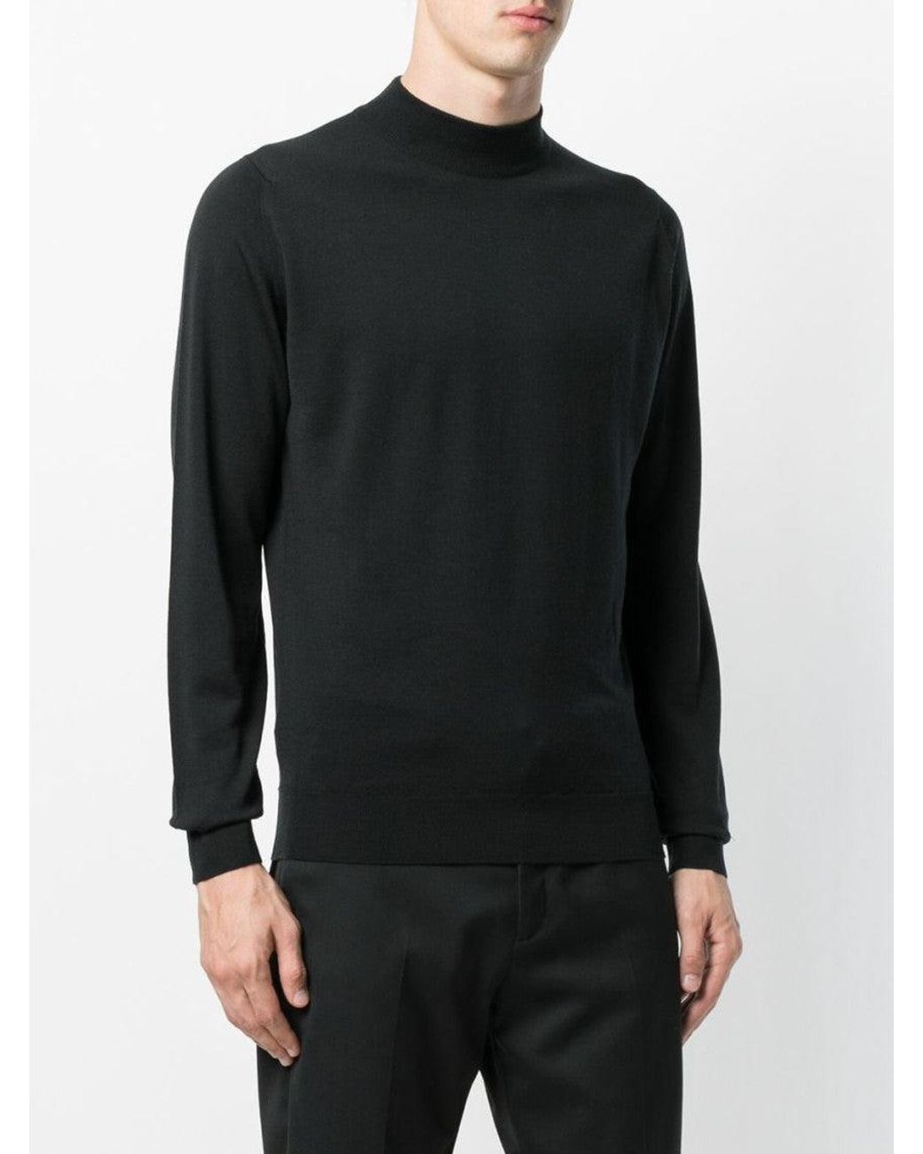 John Smedley Black Maglia Sweaters for men