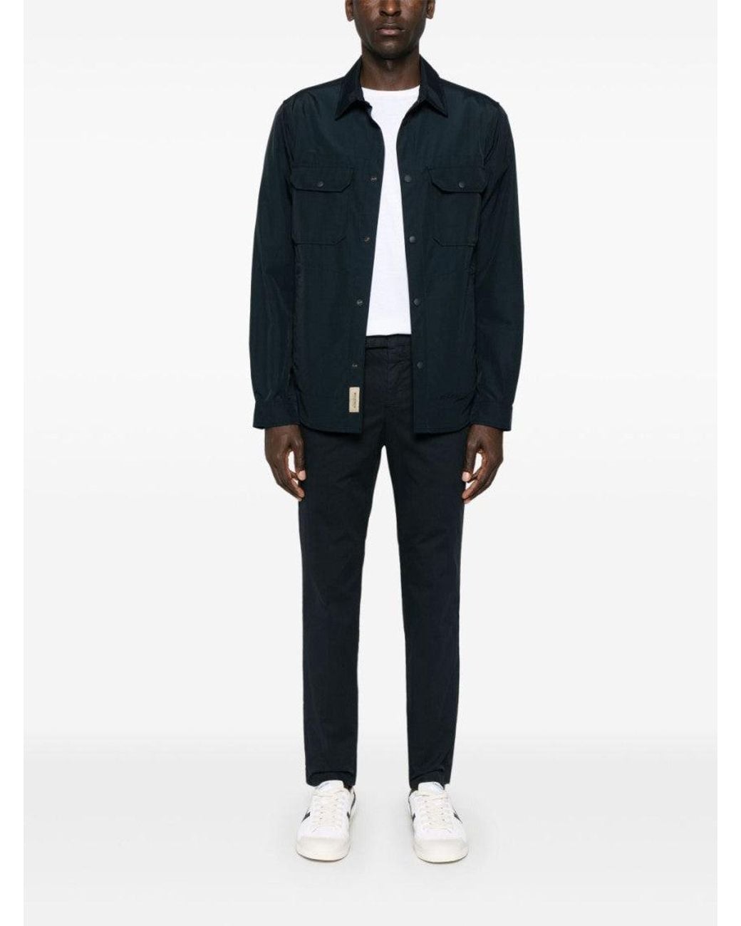 Woolrich Blue Long Sleeve Shirt for men