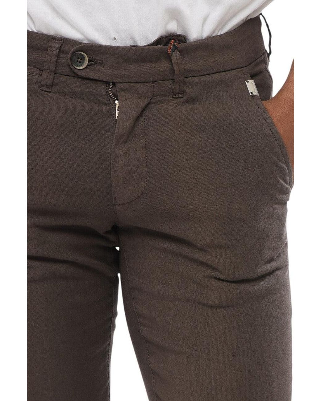 Corneliani Gray Slim Chino Trousers for men