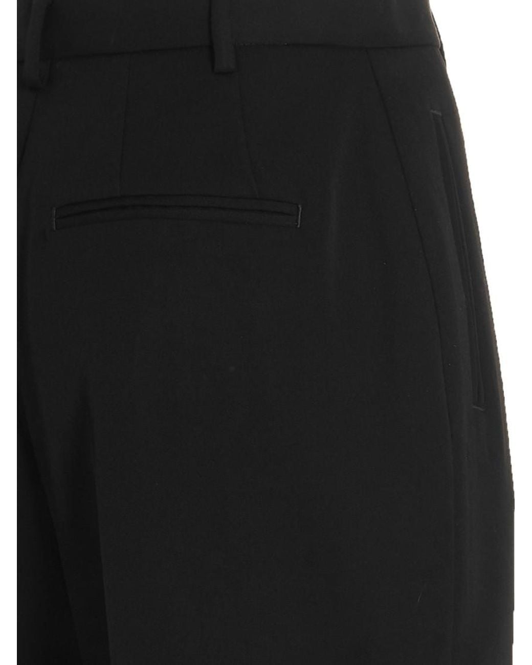 Tory Burch Black Wool Twill Pants