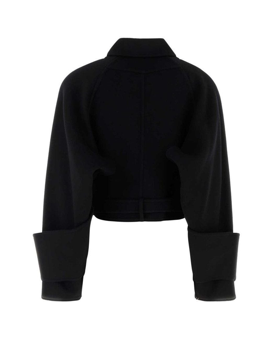 Chloé Black Solid Shirt Collar Jacket