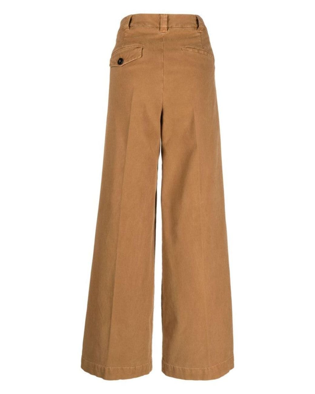Gabriele Pasini Brown Wide Leg Cotton Trousers