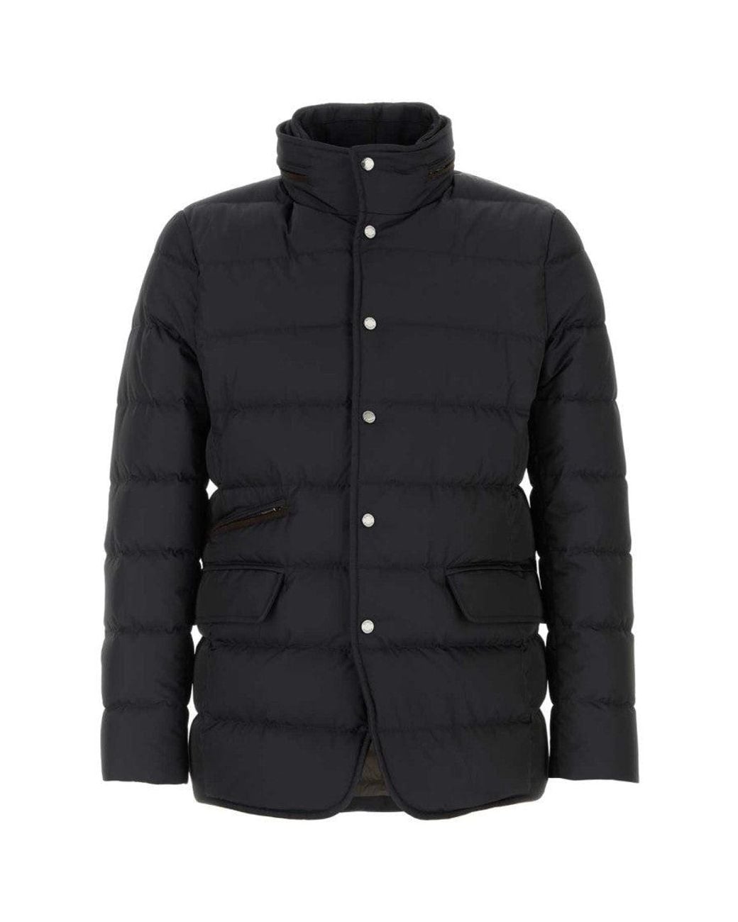 Moorer Black Quilted Down Jacket for men