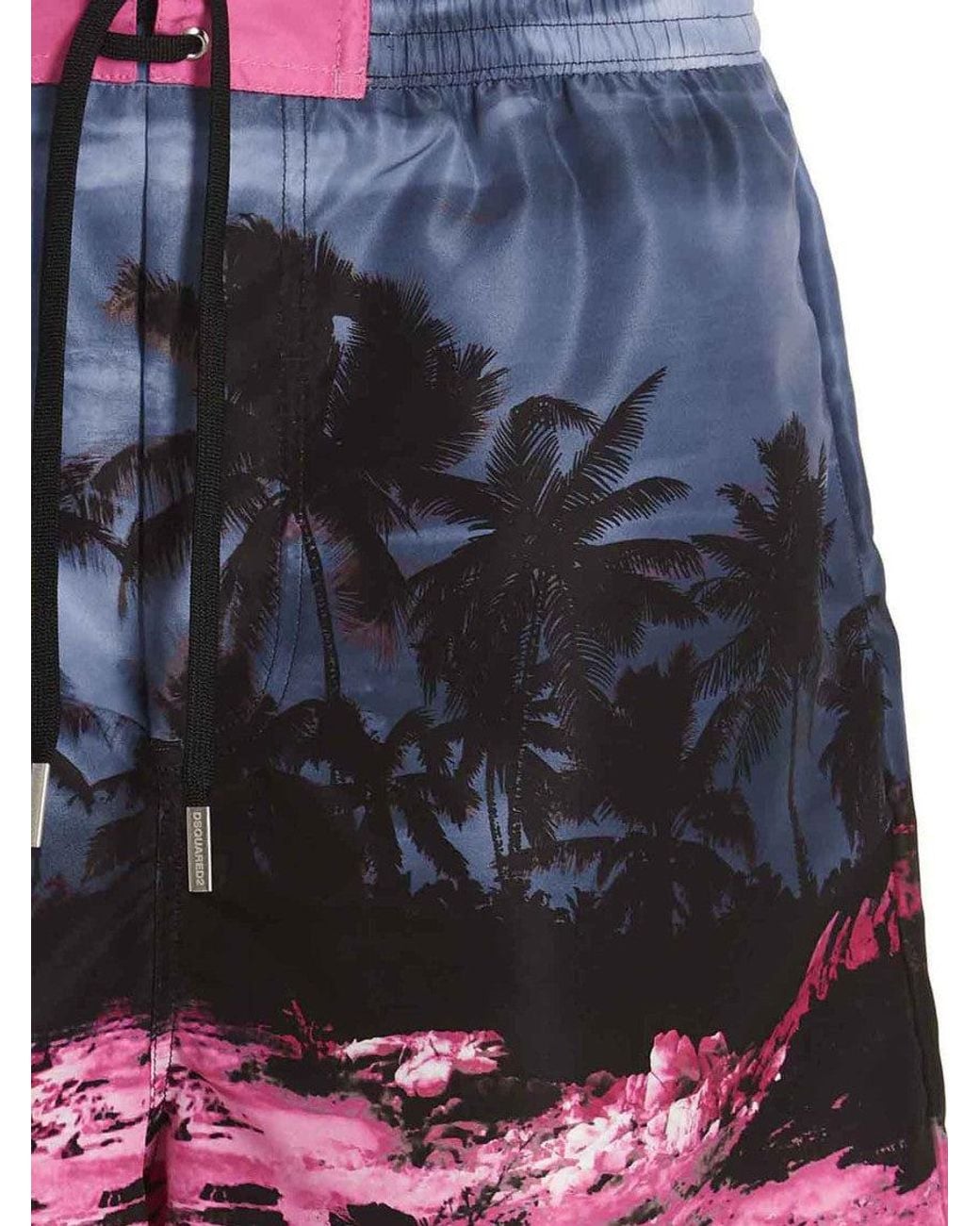 DSquared² Multicolor Logo Print Swimming Trunks for men