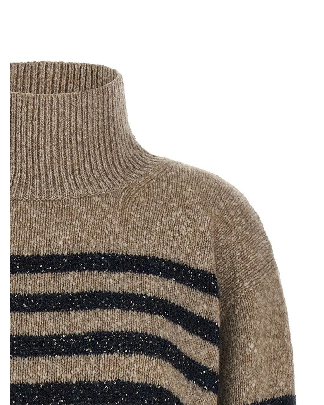 Brunello Cucinelli Gray Wool Cardigan Clothing