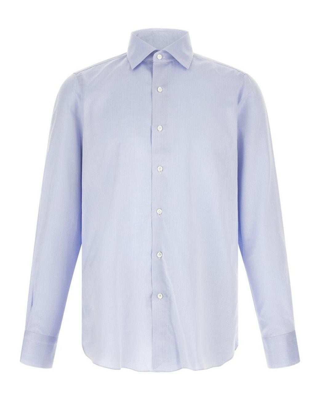 Finamore 1925 Blue Light Regular Shirt for men