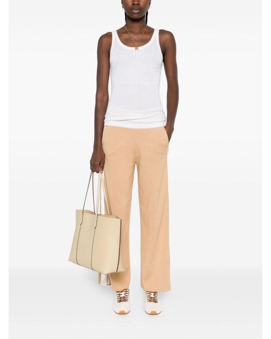 Elisabetta Franchi Natural Logo Trousers