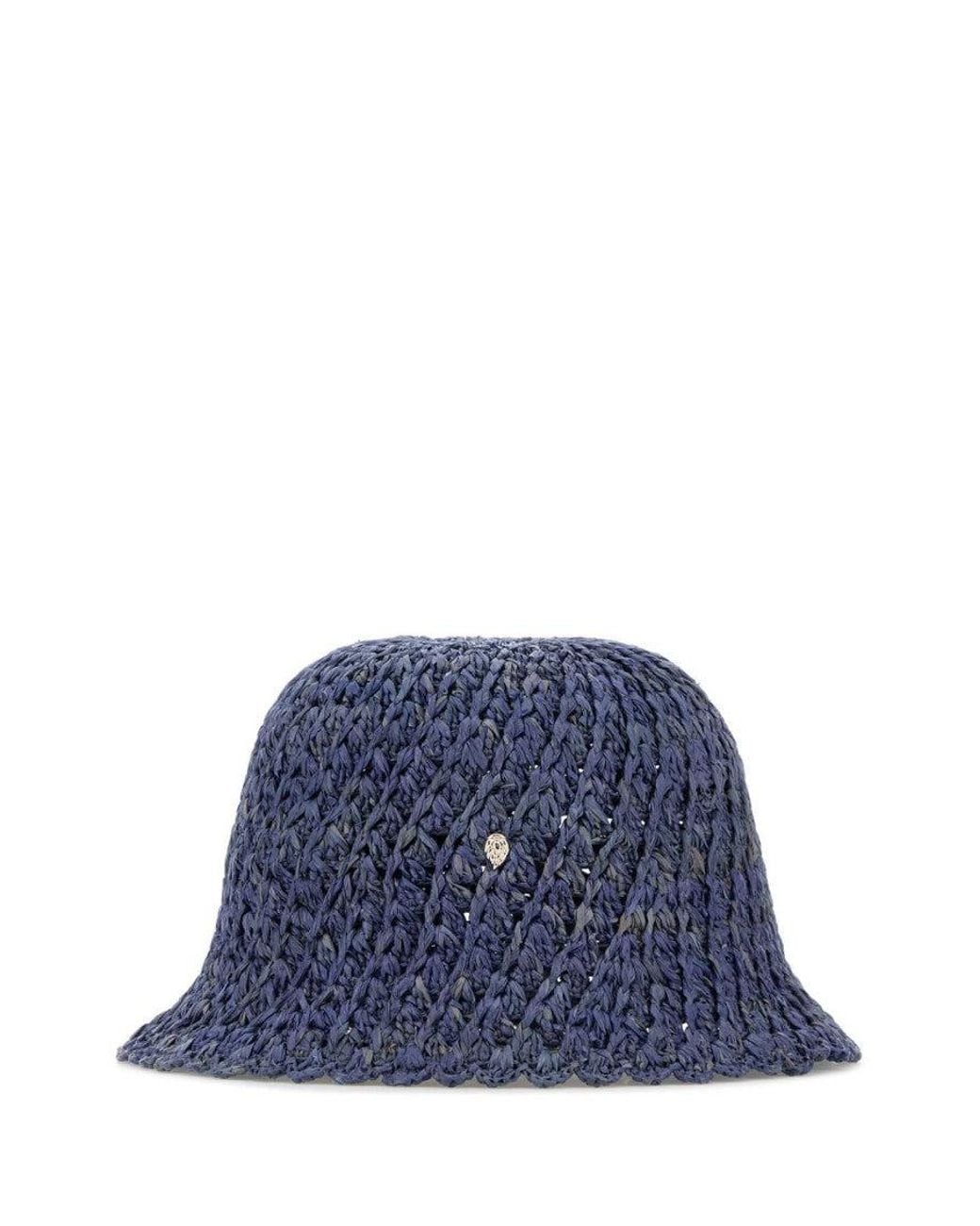 Helen Kaminski Blue Crochet Bucket Hat