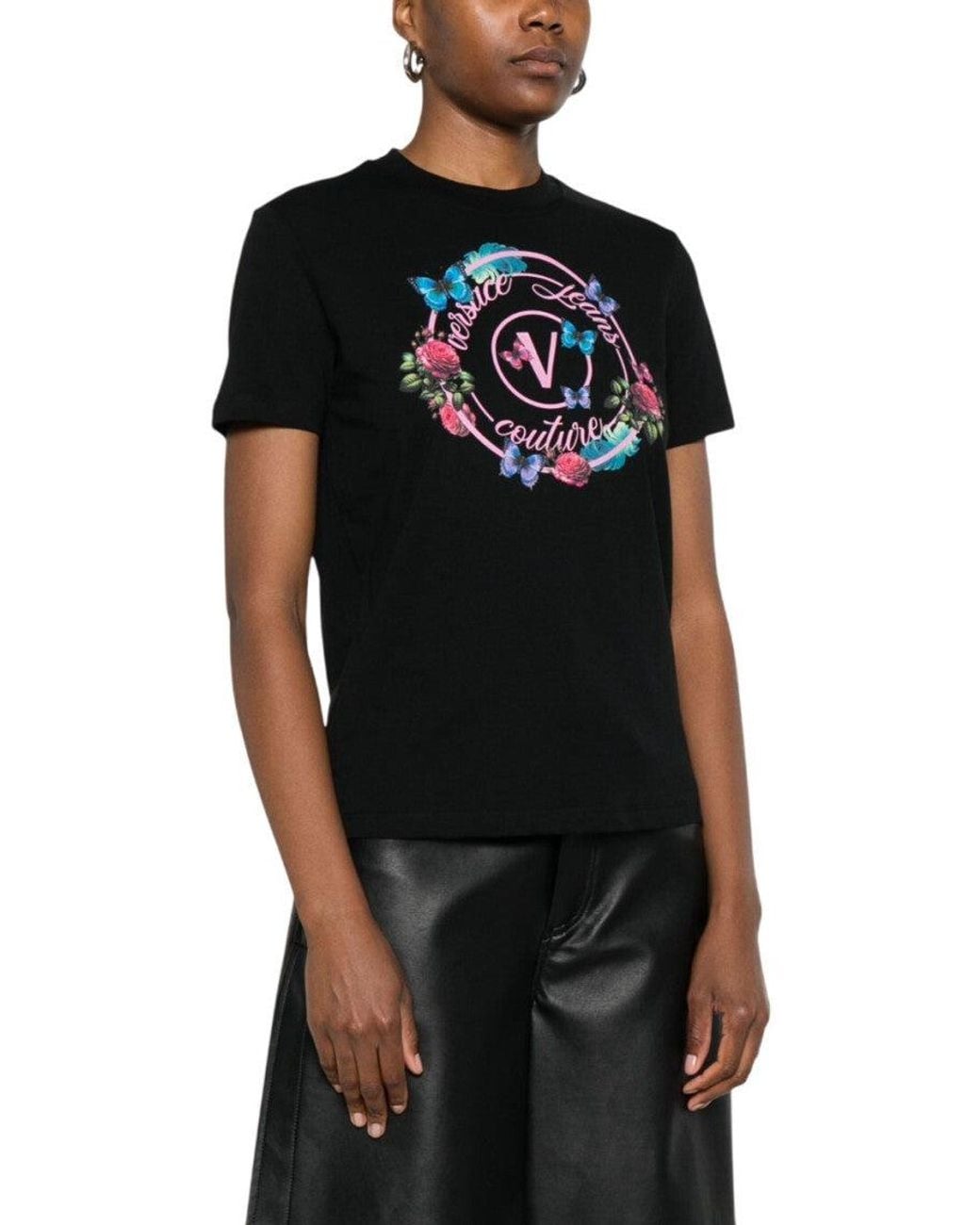 Versace Jeans Couture Black Crew Neck T-Shirt