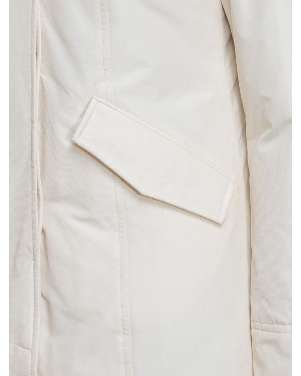 Woolrich White Mini Down Puffer Jacket