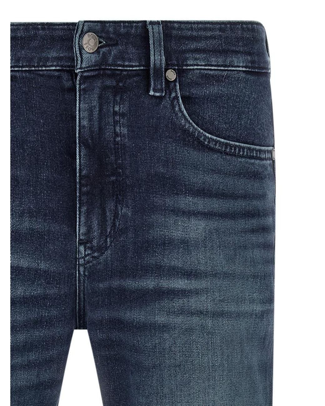 Boss Blue Slim Mid Rise Jeans for men