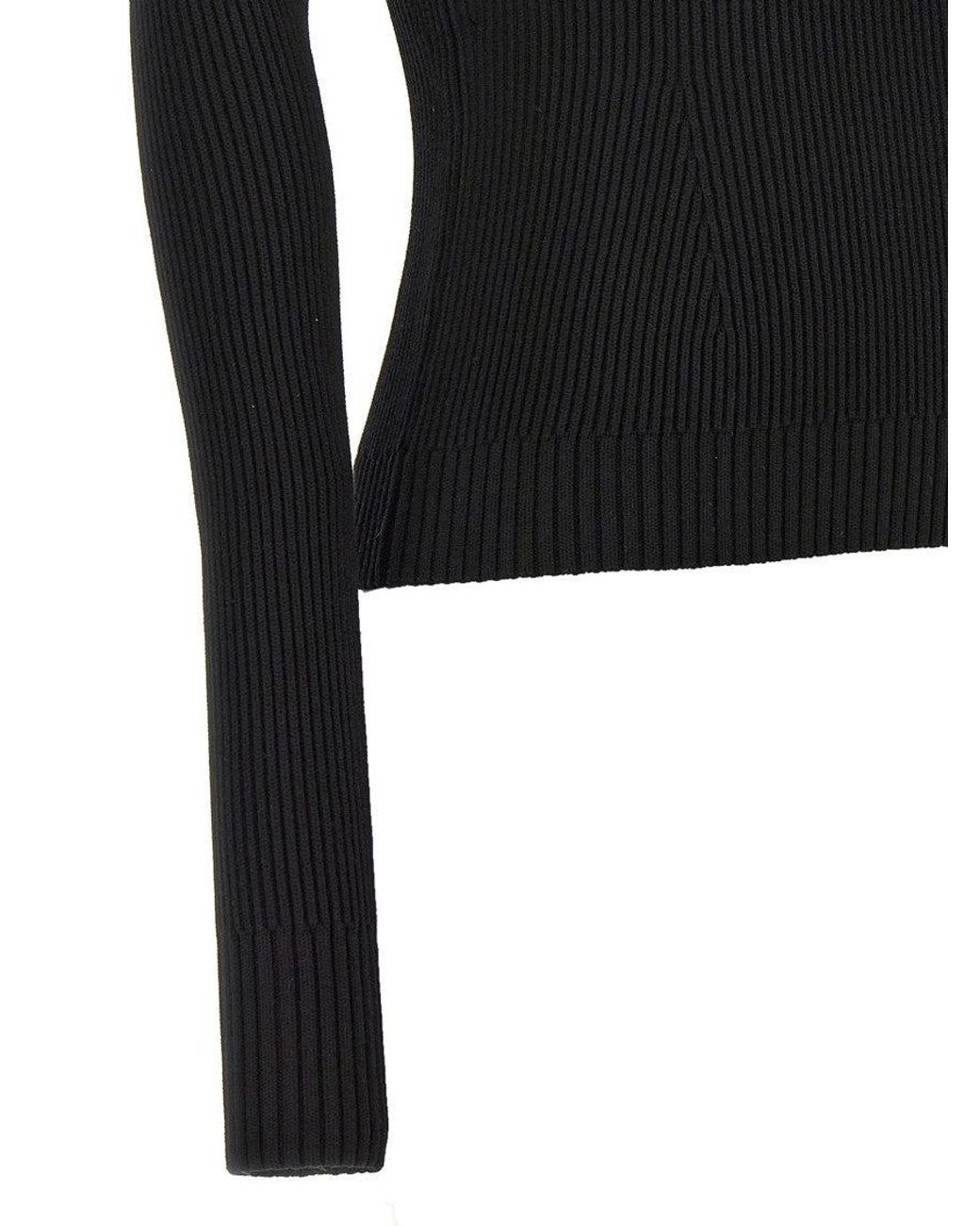 Magda Butrym Black Round Neckline Sweater