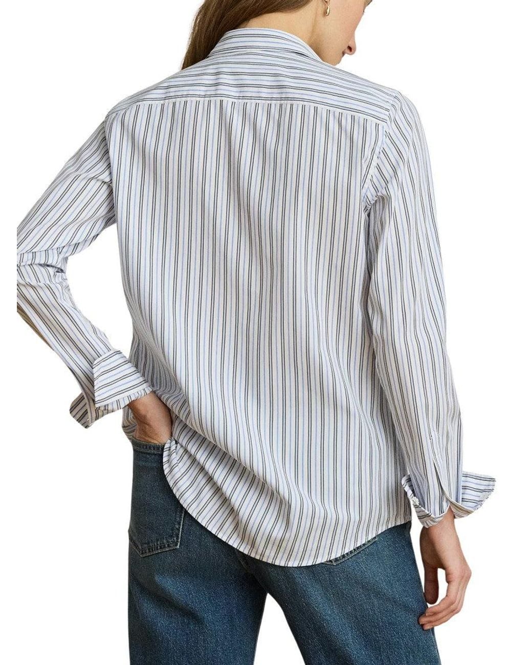 Ralph Lauren White Regular Stripes Shirt