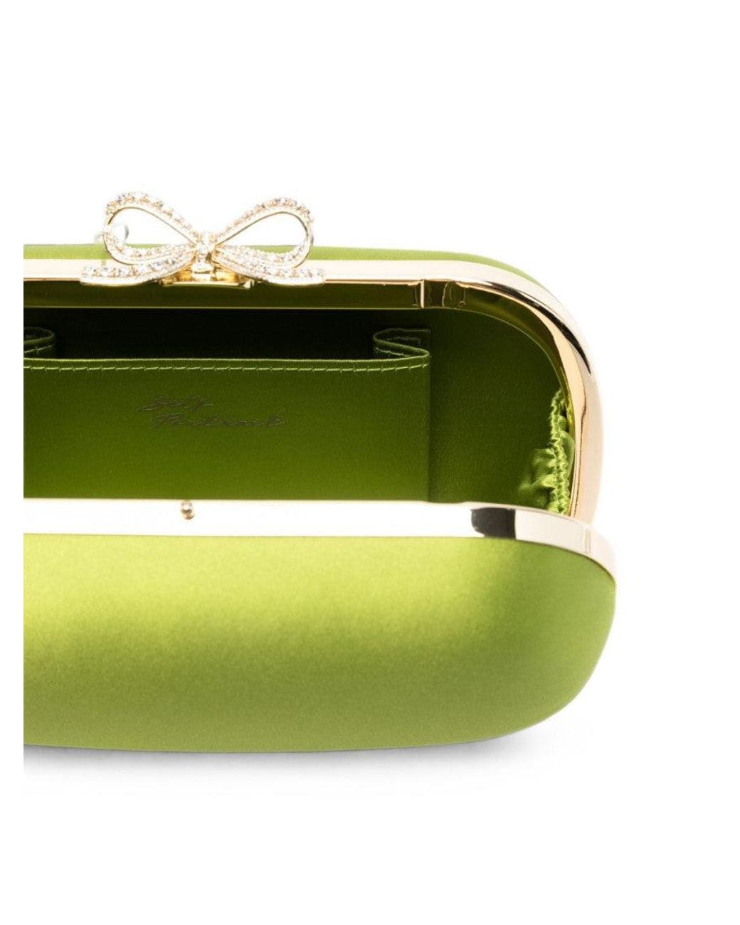 Self-Portrait Green Bow Clutch