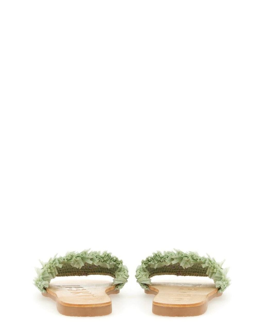 Manebí White Slip-On Sandals
