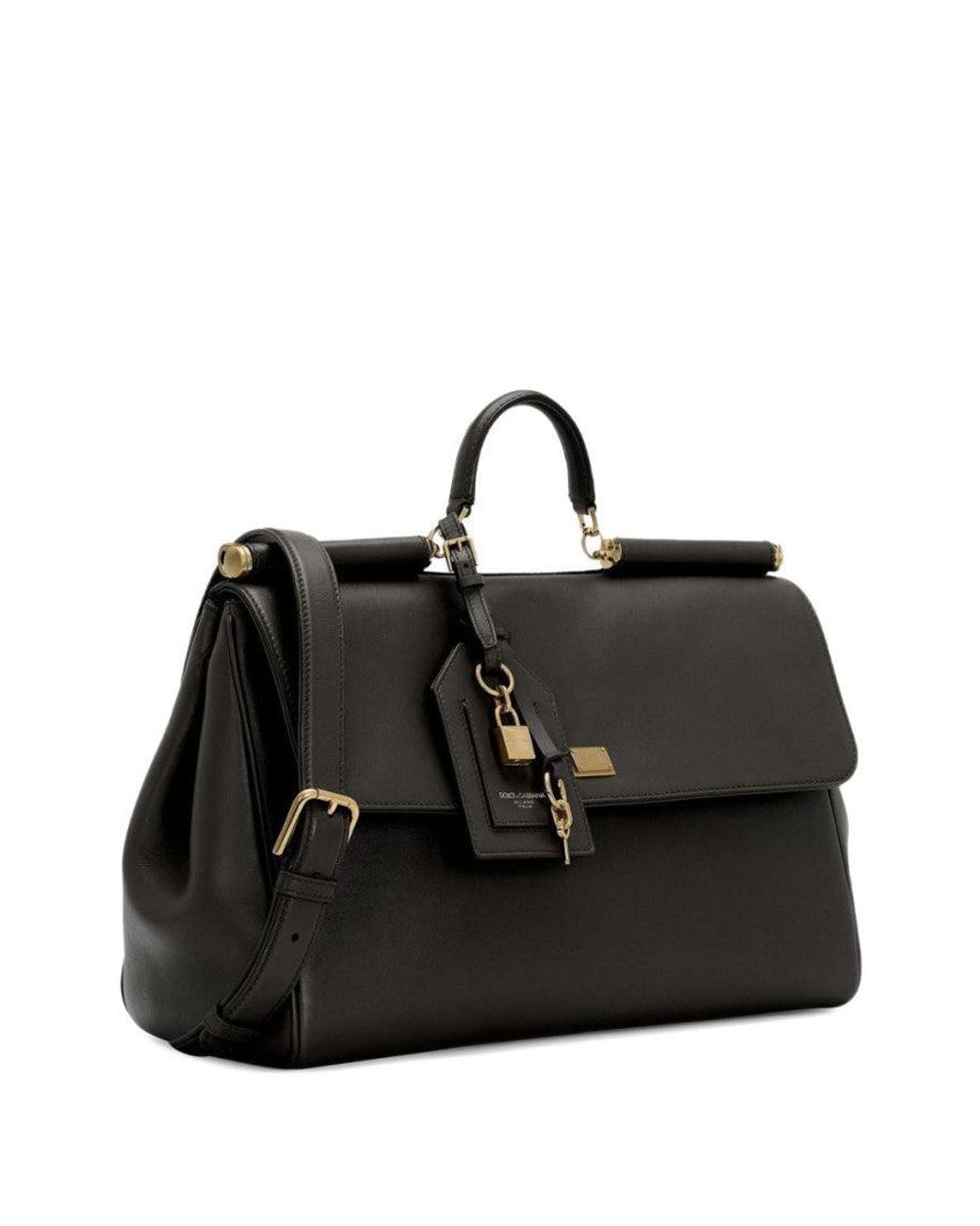 Dolce & Gabbana Black Sicily Satchel