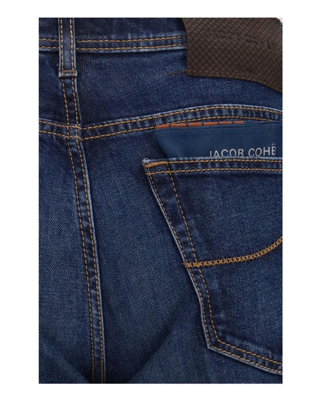 Jacob Cohen Blue Mid Rise Jeans for men