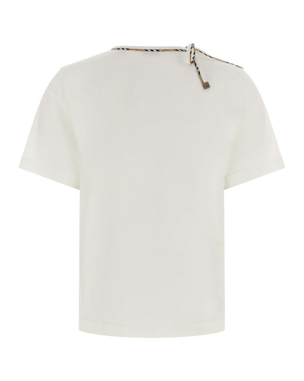 Burberry White Crew Neck T-Shirt