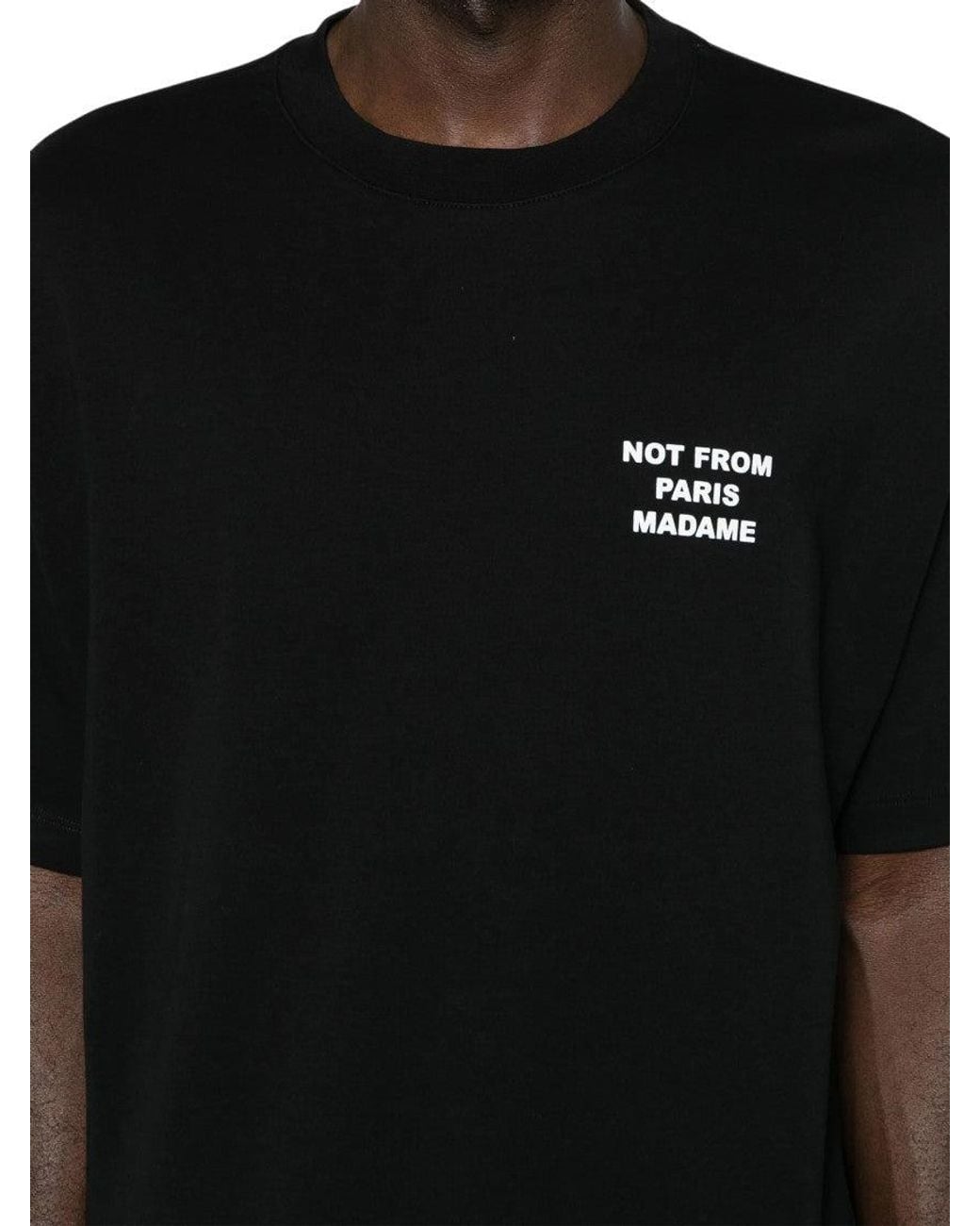 Drole de Monsieur Black Crew Neck T-Shirt for men