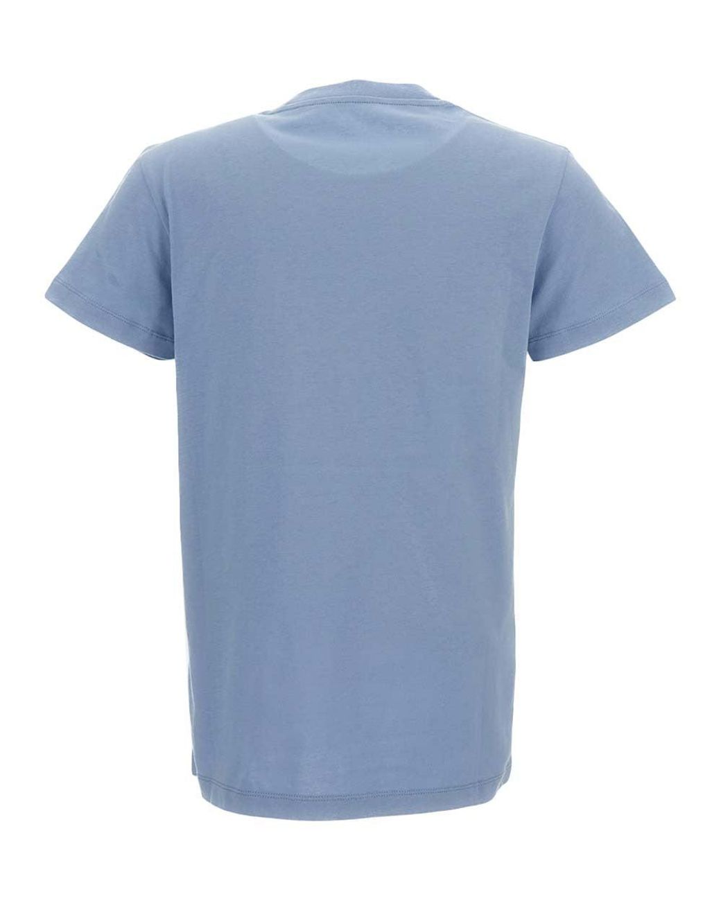 Moncler Blue Crew Neck Logo T-Shirt