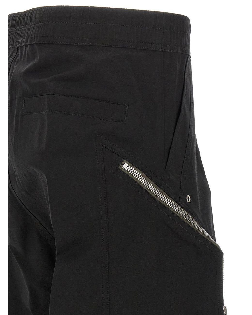 Rick Owens Black Loose Drawstring Pants for men