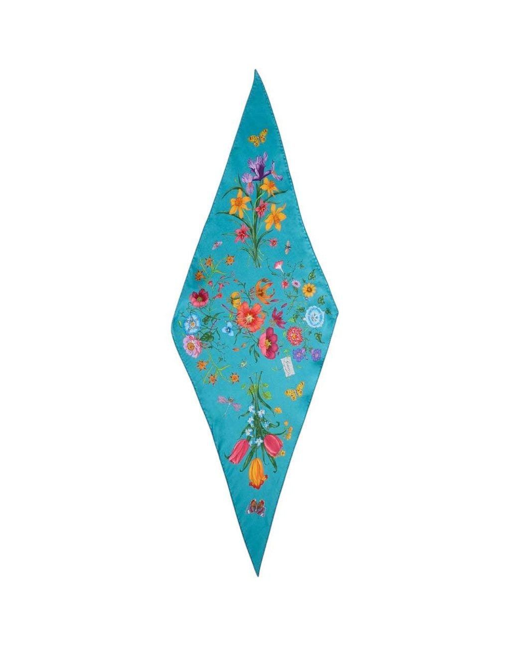 Gucci Blue Light Floral Scarf