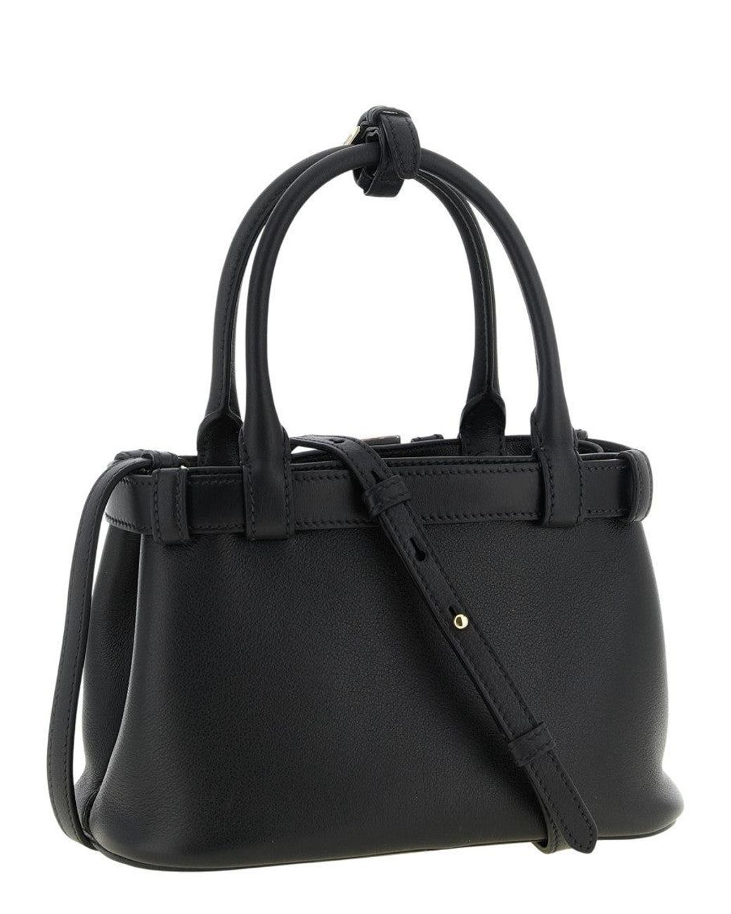 Prada Black Buckle Small Satchel
