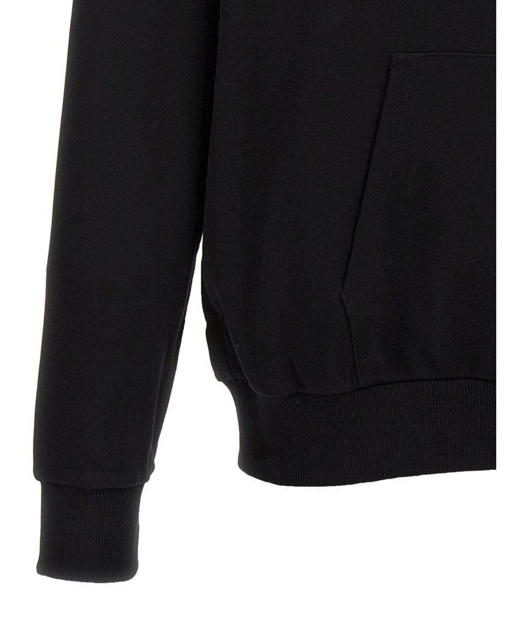 Balmain Black Logo Print Hoodie for men