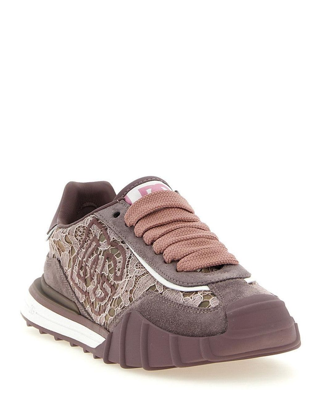 Dolce & Gabbana Brown Floral Sneakers
