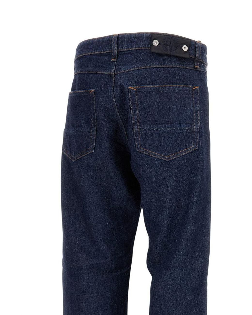 Stone Island Blue Straight Mid Rise Jeans for men