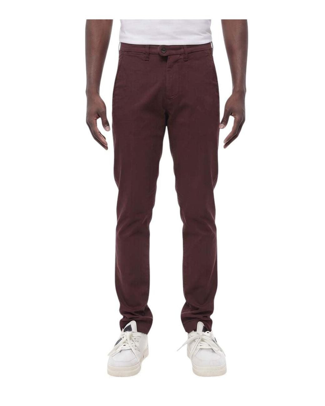 Corneliani Purple Flat Front Pants for men