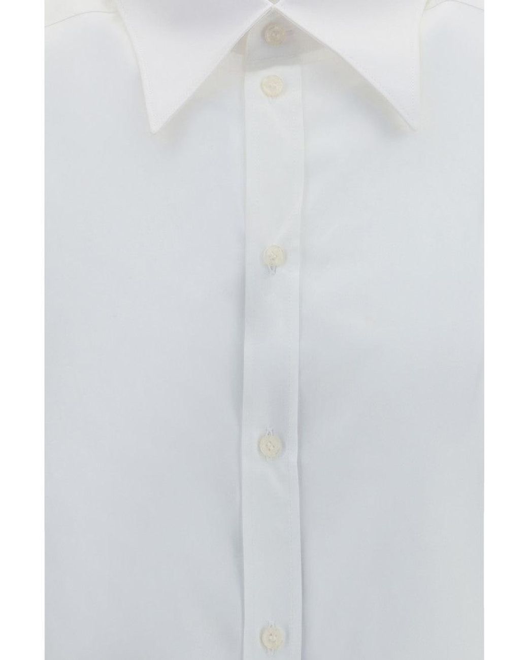 Dolce & Gabbana White Tailored Solid Shirt for men