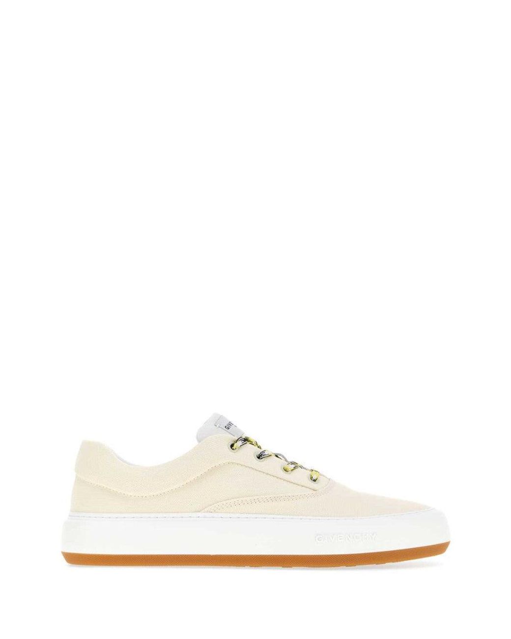 Givenchy White Ivory Canvas New City Sneakers for men
