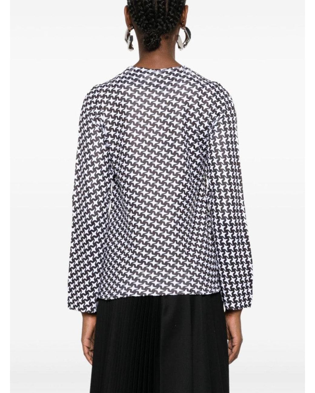 Comme des Garçons Black Star-Print Knitted T-Shirt