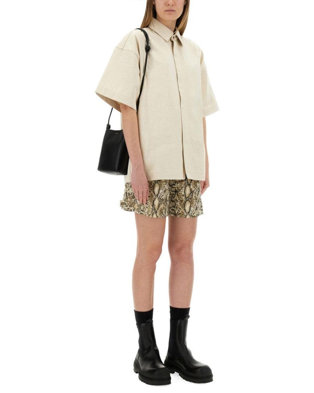 Jil Sander Natural Oversized Solid Shirt