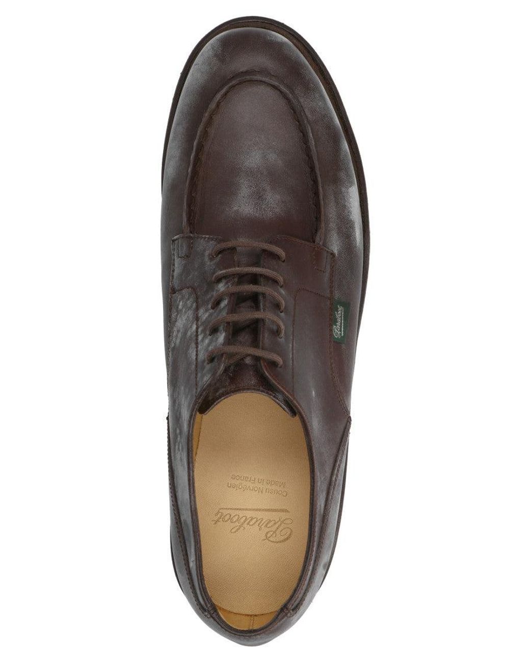Paraboot Brown Chambord Derby Shoes for men