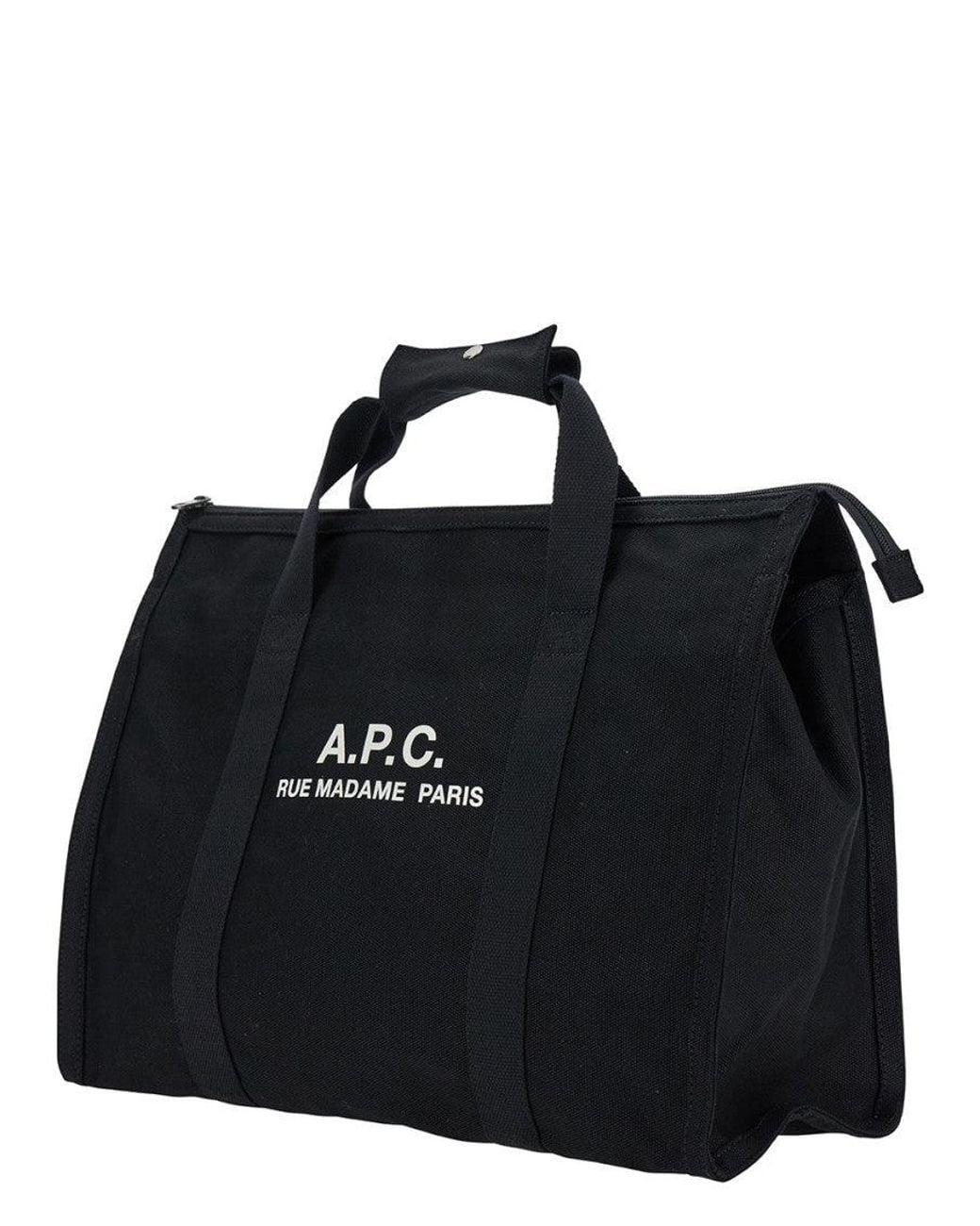 A.P.C. Black Récupération Canvas Tote Bag for men
