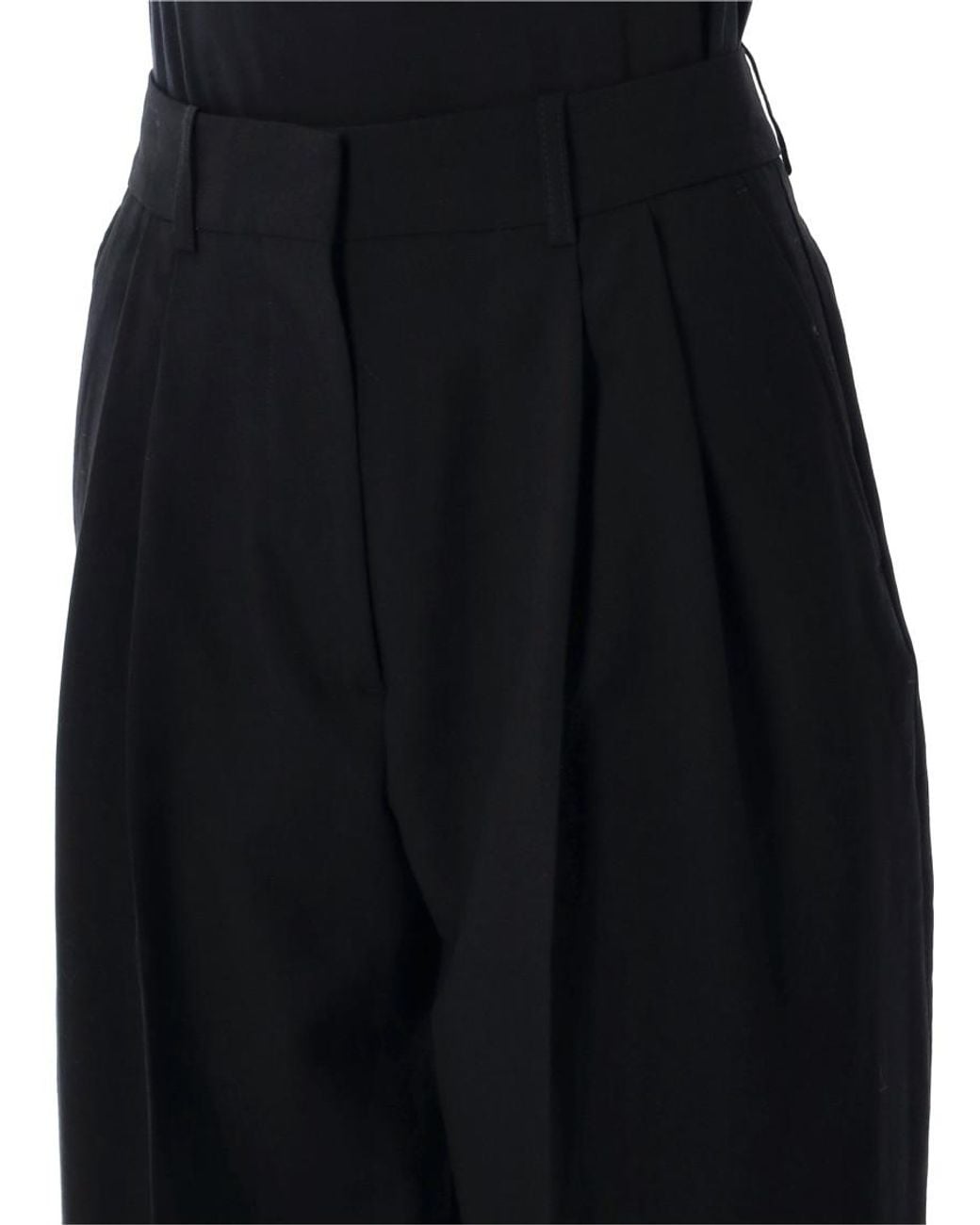 Studio Nicholson Black Double Pleat Pant