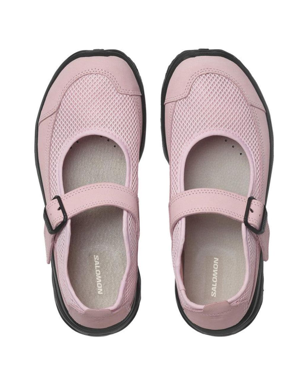 Salomon Pink Round-Toe Sneakers