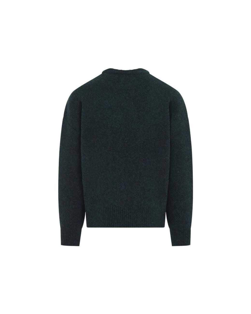 AMI Black Bottle Crew Neck Sweater for men
