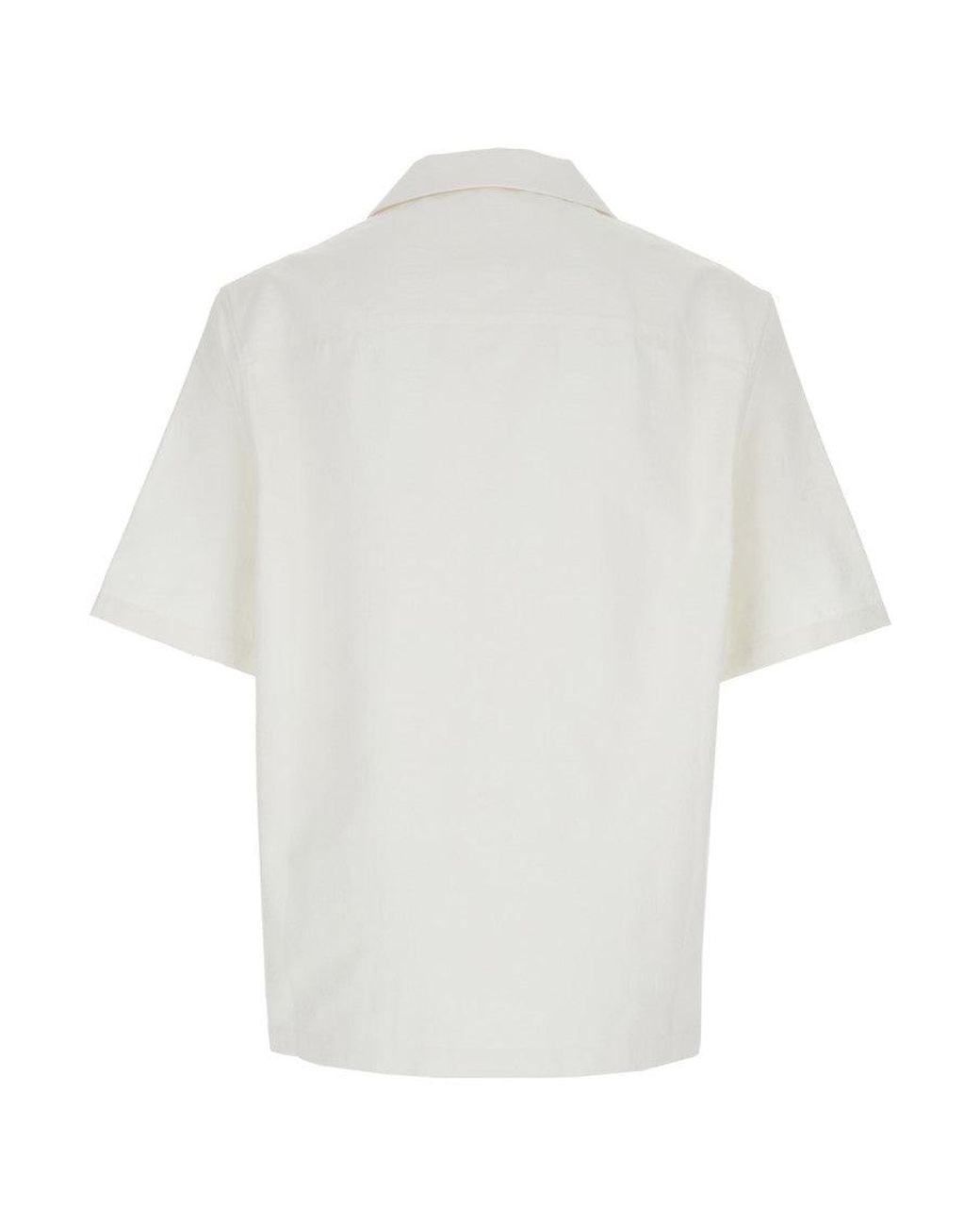 Casablanca White Relaxed Solid Shirt for men