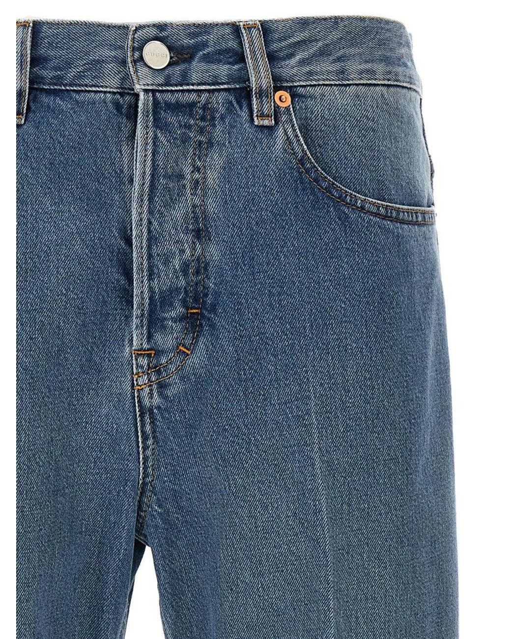 Gucci Blue Cropped Jeans