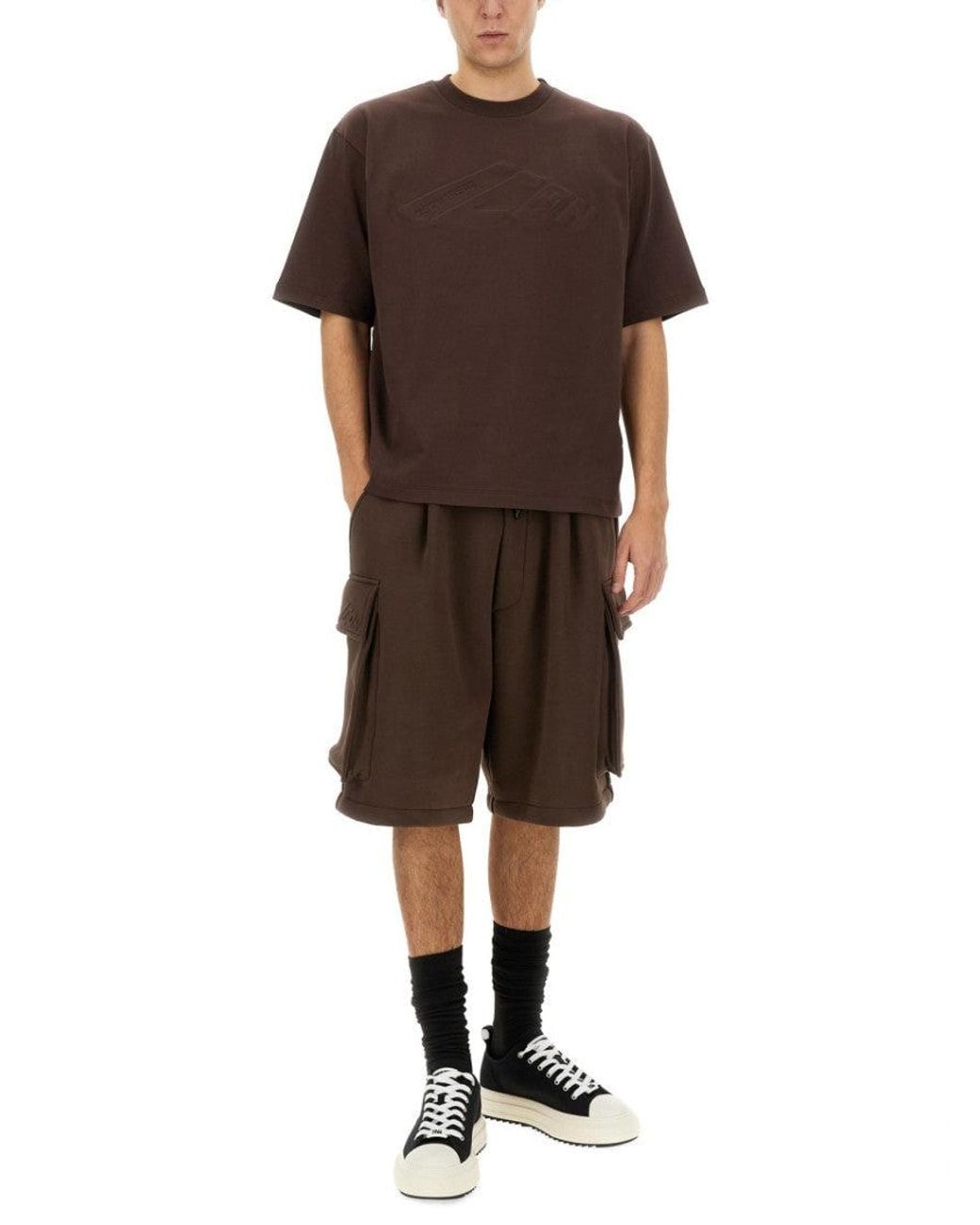 DSquared² Brown Solid Shorts for men