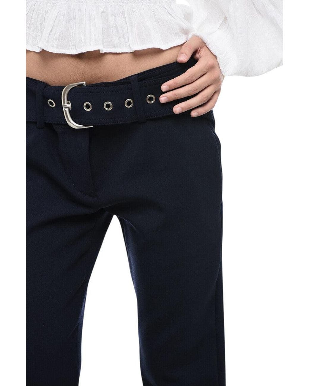 Off-White c/o Virgil Abloh Blue Dark Slim Pleated Pant