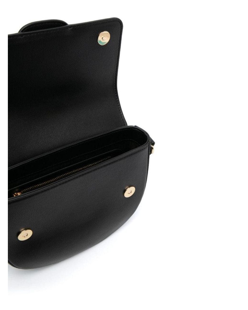 Love Moschino Black Heart-Plaque Small Crossbody Bag