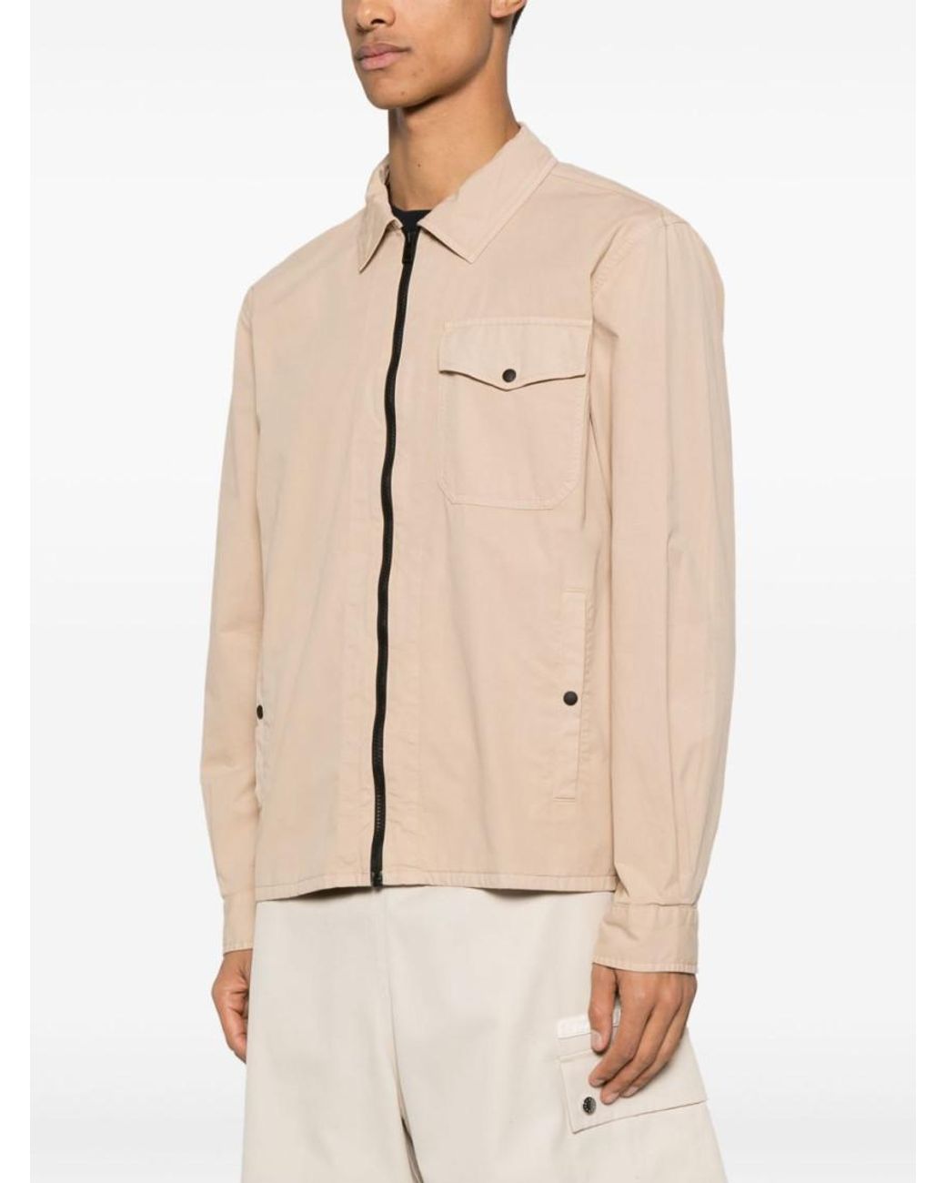 Woolrich Natural Cream Cotton Jacket for men